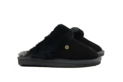 Pantoffels^Warmbat Pantoffels Flurry Kids  Black Suede