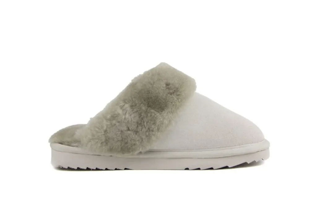 Pantoffels^Warmbat Pantoffels Flurry Cement Suede