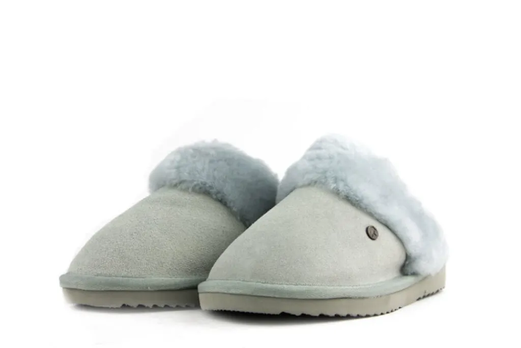 Pantoffels^Warmbat Pantoffels Flurry Ice Blue Suede
