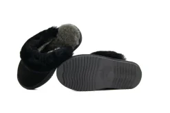 Pantoffels^Warmbat Pantoffels Flurry Kids Black Suede