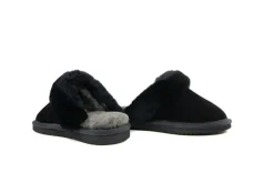 Pantoffels^Warmbat Pantoffels Flurry Kids Black Suede