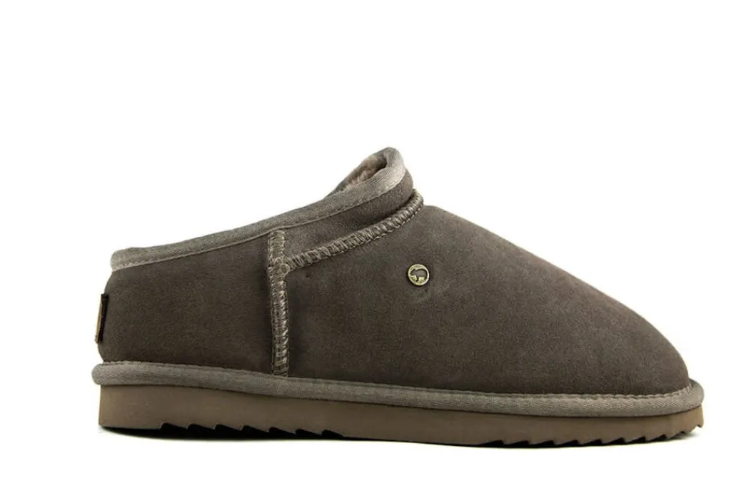 Pantoffels^Warmbat Pantoffels Grijs Conner Pebble Suede