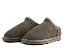 Pantoffels^Warmbat Pantoffels Grijs Conner Pebble Suede