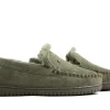 Pantoffels^Warmbat Pantoffels Grizzly Groen Suede