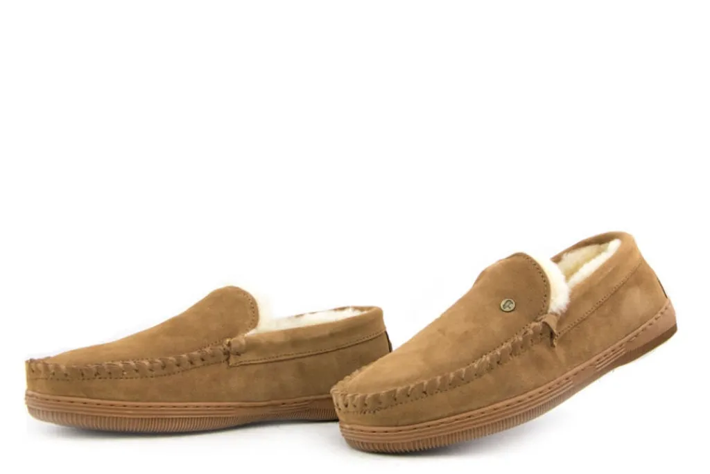 Pantoffels^Warmbat Pantoffels Grizzly Cognac Suede