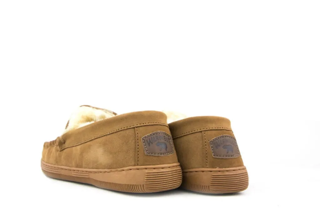 Pantoffels^Warmbat Pantoffels Grizzly Cognac Suede