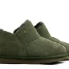 Pantoffels^Warmbat Pantoffels Groen Willow Suede