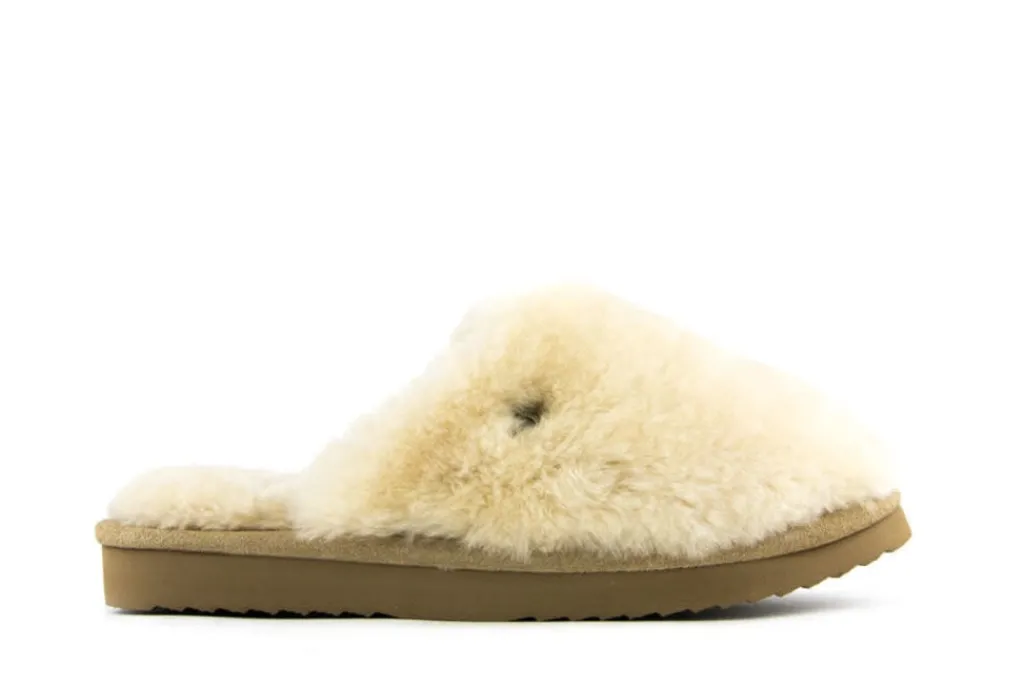 Pantoffels^Warmbat Pantoffels Mungo Fur Stone
