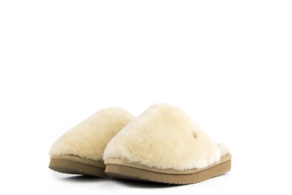 Pantoffels^Warmbat Pantoffels Mungo Fur Stone