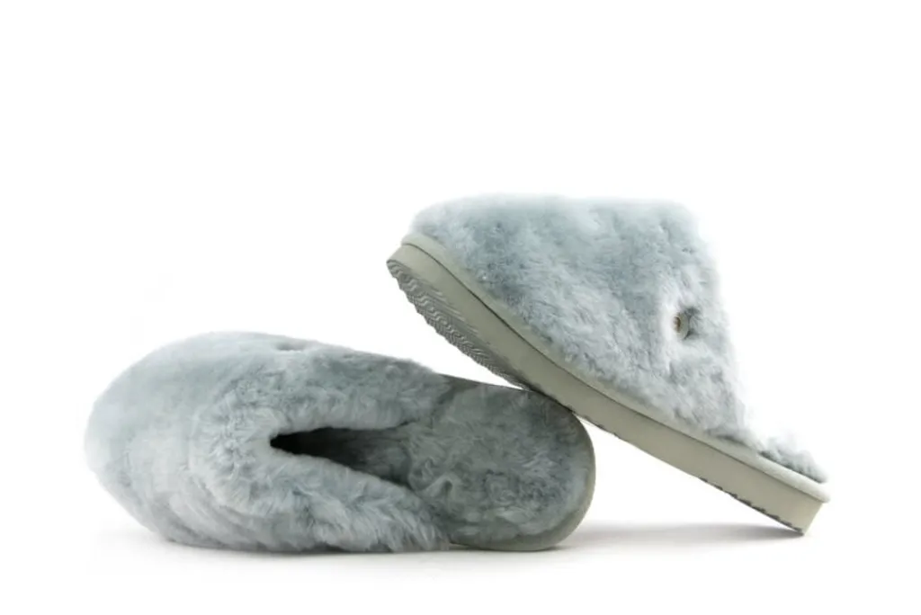 Pantoffels^Warmbat Pantoffels Mungo Fur Ice Blue