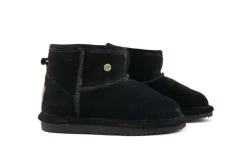 Pantoffels^Warmbat Pantoffels Wallaby Kids Black