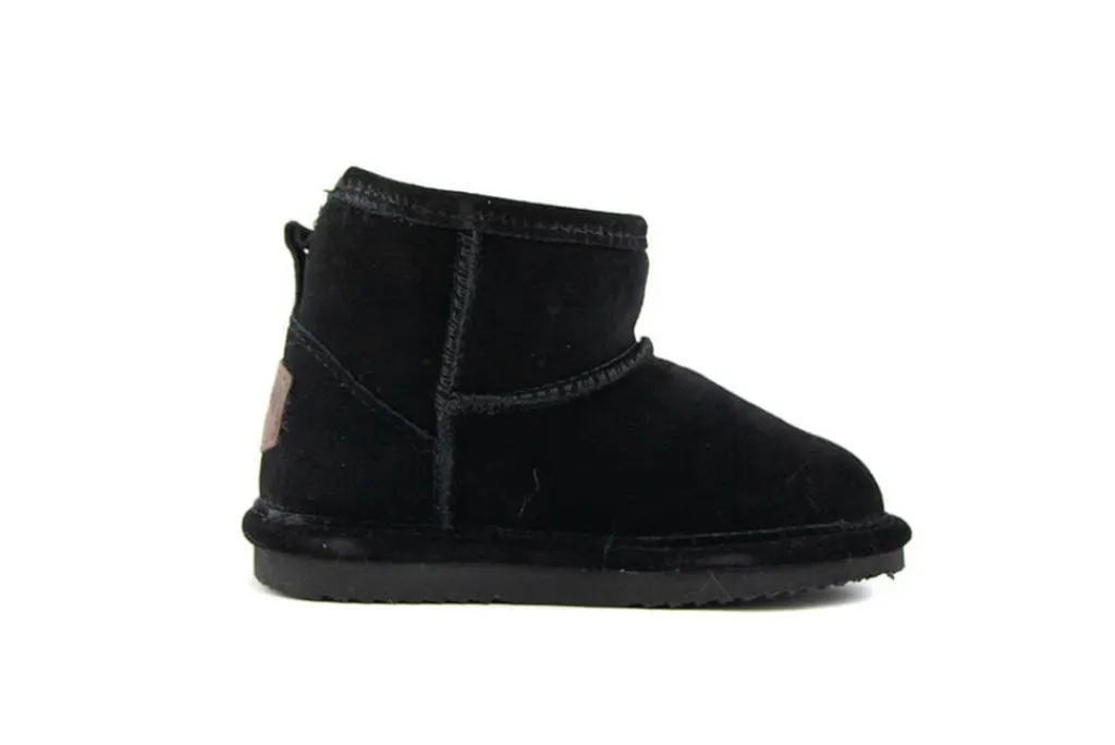Pantoffels^Warmbat Pantoffels Wallaby Kids Black