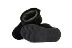 Pantoffels^Warmbat Pantoffels Wallaby Kids Black