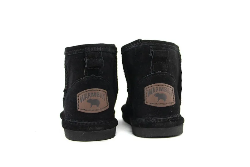 Pantoffels^Warmbat Pantoffels Wallaby Kids Black