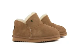 Pantoffels^Warmbat Pantoffels Willow Cognac Suede