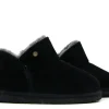 Pantoffels^Warmbat Pantoffels Willow Zwart Suede