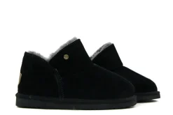 Pantoffels^Warmbat Pantoffels Willow Zwart Suede