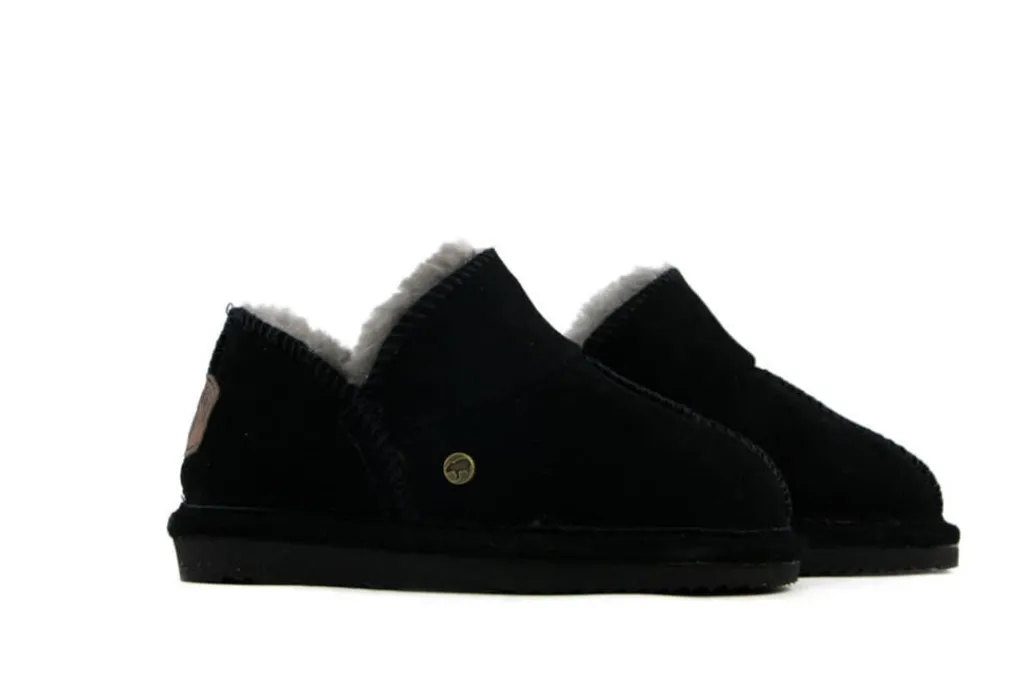 Pantoffels | Pantoffels^Warmbat Pantoffels Willow Kids Zwart Suede