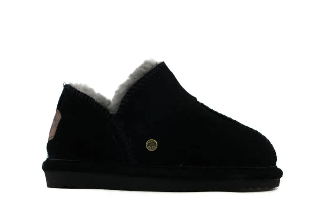 Pantoffels | Pantoffels^Warmbat Pantoffels Willow Kids Zwart Suede