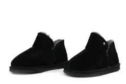 Pantoffels^Warmbat Pantoffels Willow Zwart Suede