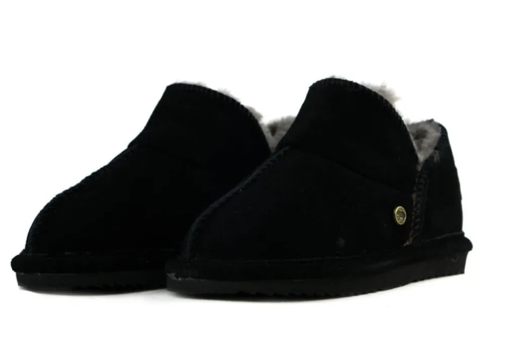 Pantoffels | Pantoffels^Warmbat Pantoffels Willow Kids Zwart Suede