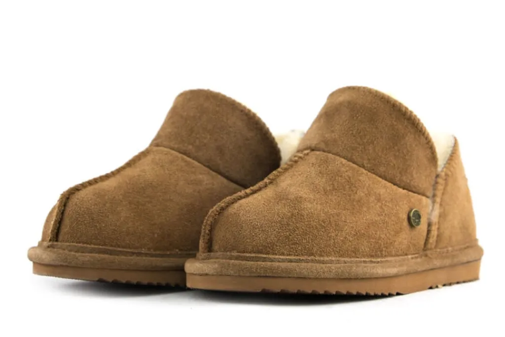 Pantoffels | Pantoffels^Warmbat Pantoffels Willow Kids Cognac Suede
