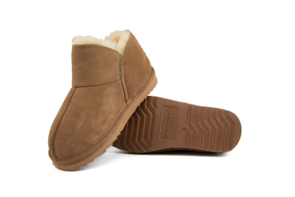 Pantoffels^Warmbat Pantoffels Willow Cognac Suede