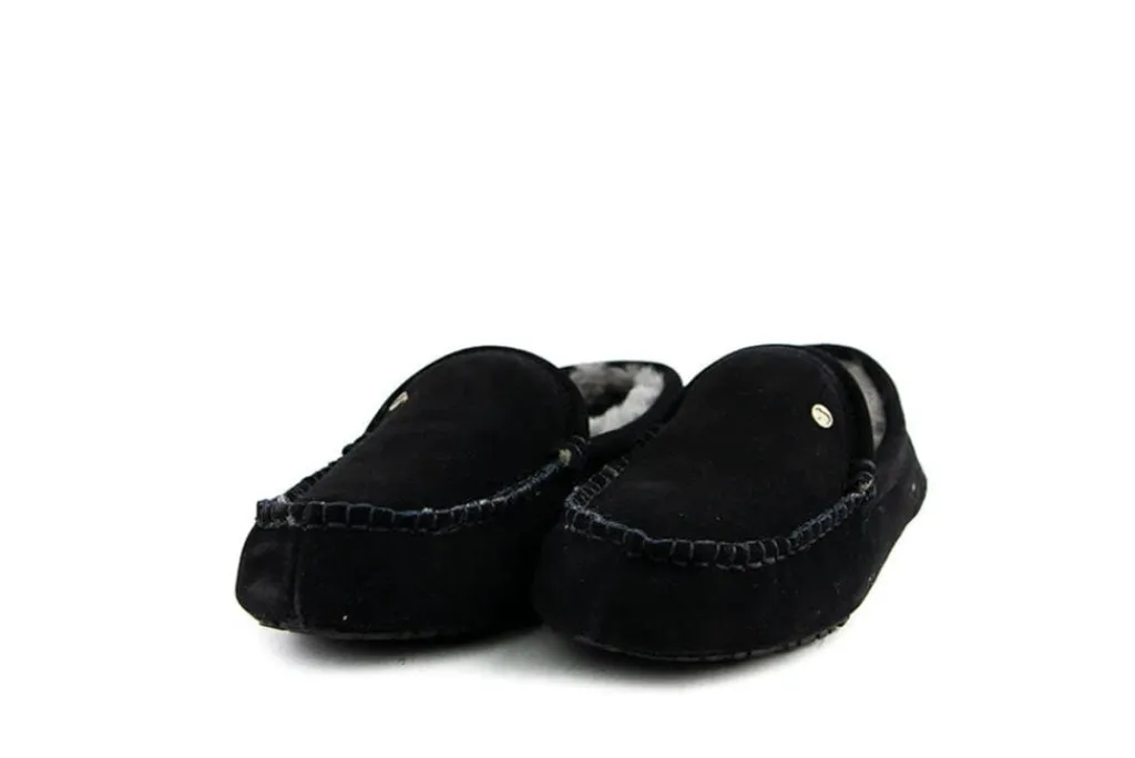 Pantoffels^Warmbat Pantoffels Zwart Earlwood Suede