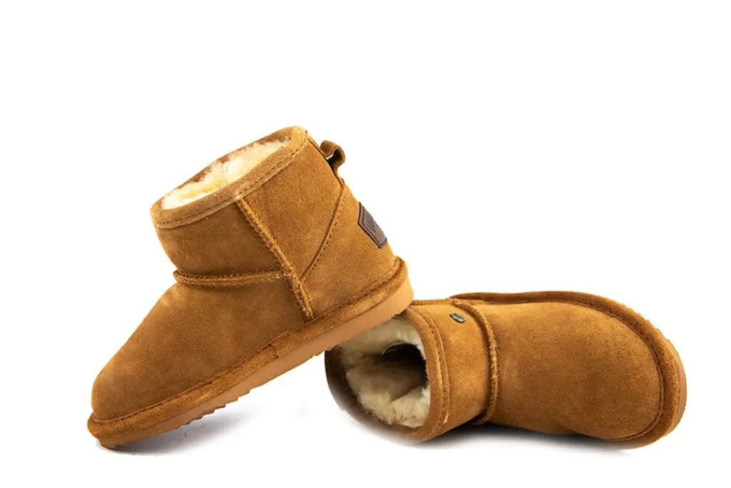 Pantoffels | Laarzen^Warmbat Wallaby Kids Cognac Suede