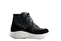 Sneakers^Wolky Hoge Sneaker Leap Leather Black
