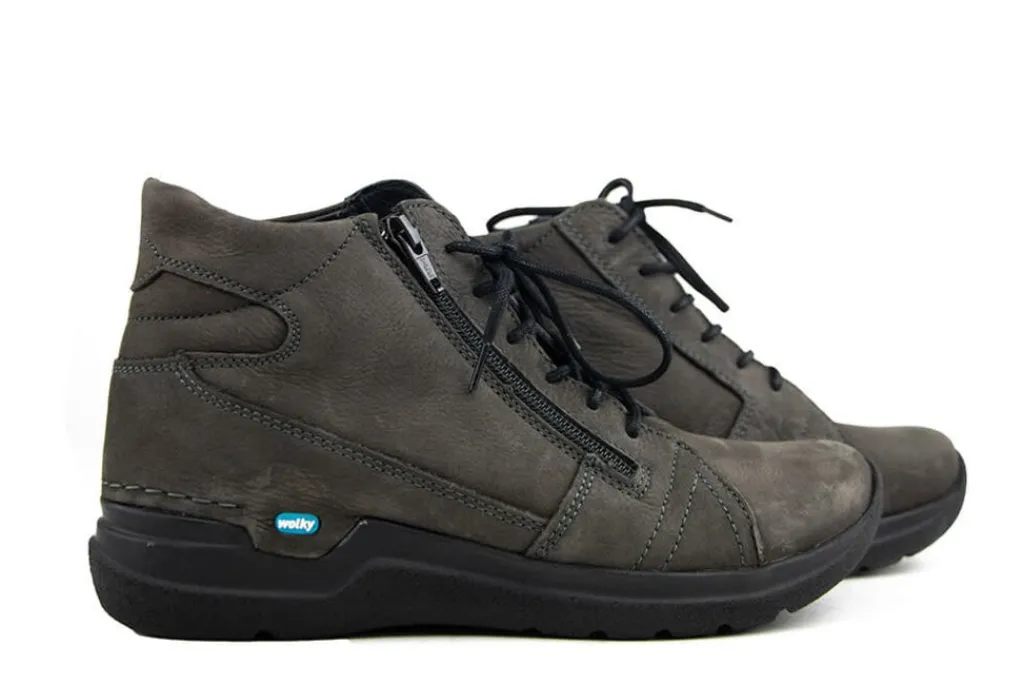 Veterschoenen^Wolky Hoge Veter Why Antique Carbon