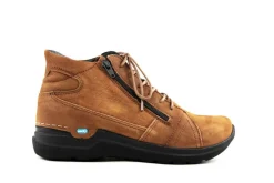 Veterschoenen^Wolky Hoge Veter Why Cognac