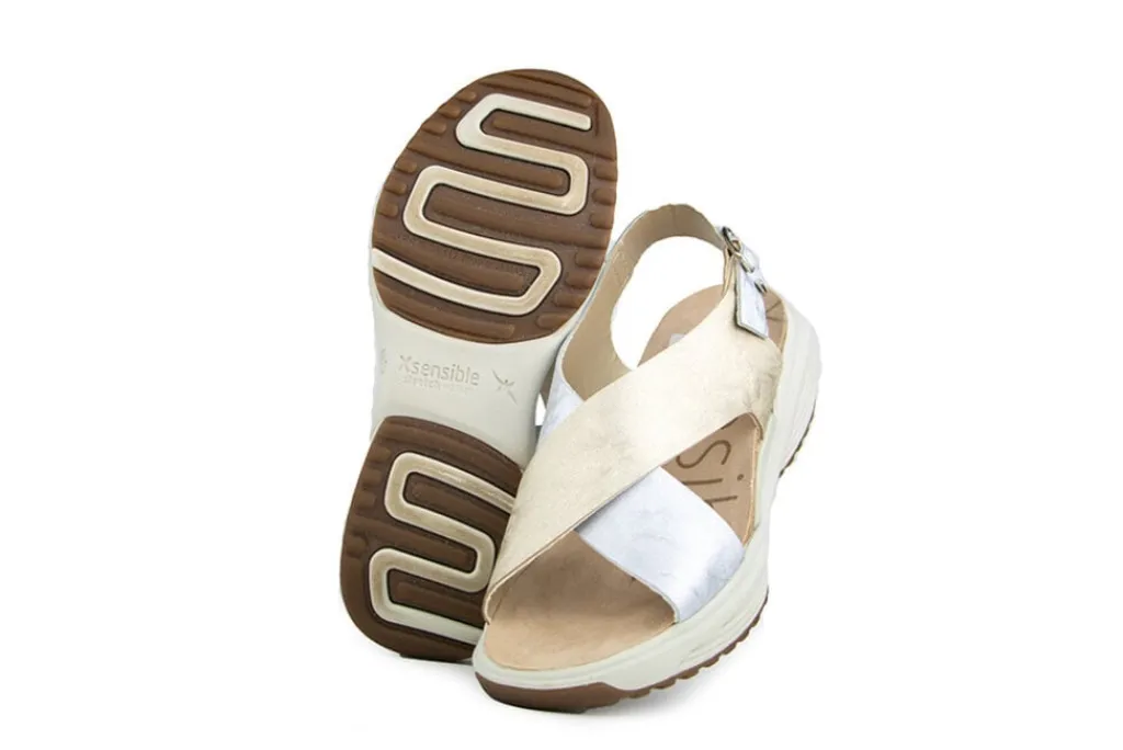 Sandalen En Slippers | Wijdte H^Xsensible Sandaal Corfu Metallic Combi
